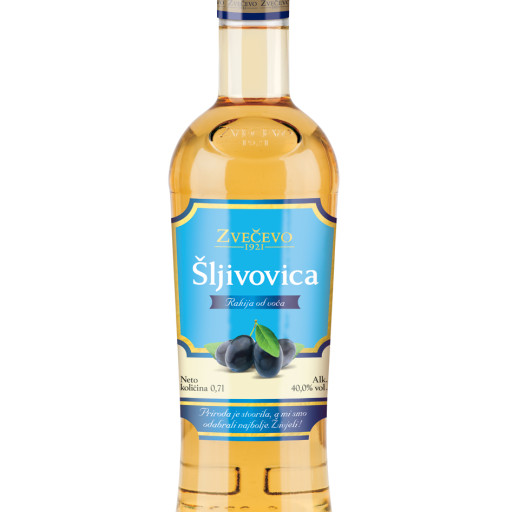 Šljivovica Zvečevo, 0.7 l 40% Domaća prirodna šljivovica