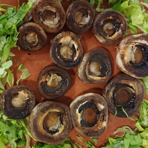 Grilled mushrooms