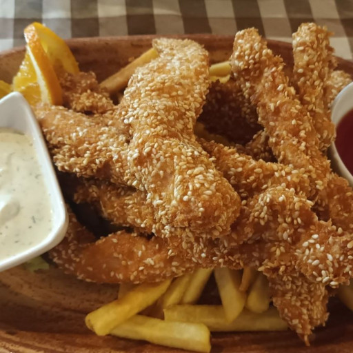 Chicken strips with sesame seeds 250g