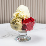 Pistachio ice cream ball