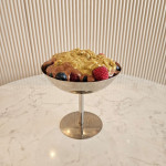 Mixed fruits with chocolate and large kadaif