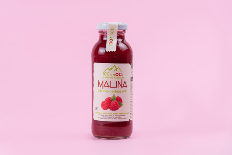 Hladno ceđeni sok malina