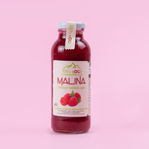 Hladno ceđeni sok malina